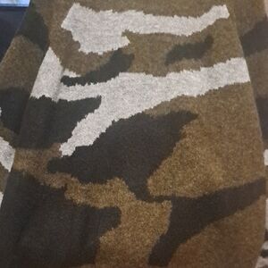 Chic Soul Camouflage Sweater - Olive, Black, and Cream